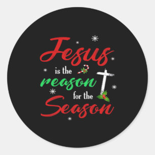 Best Jesus Is For Season Christmas Holiday Classic Round Sticker