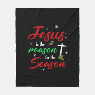 Best Jesus Is For Season Christmas Holiday Fleece Blanket