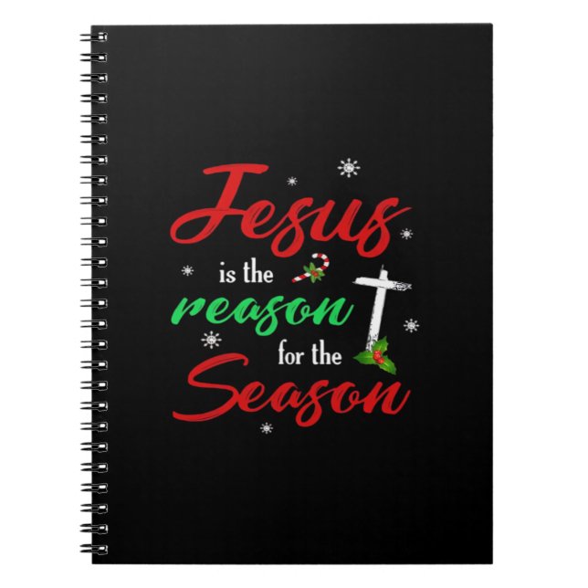 Best Jesus Is For Season Christmas Holiday Notebook (Front)