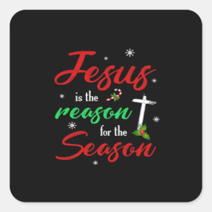 Best Jesus Is For Season Christmas Holiday Square Sticker