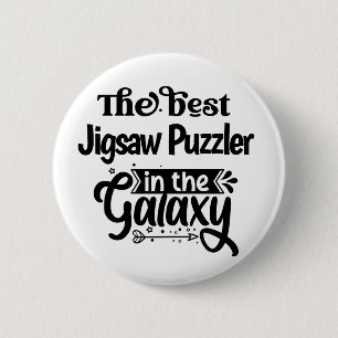 Best Jigsaw Puzzler jigsaws fan puzzle gift 6 Cm Round Badge