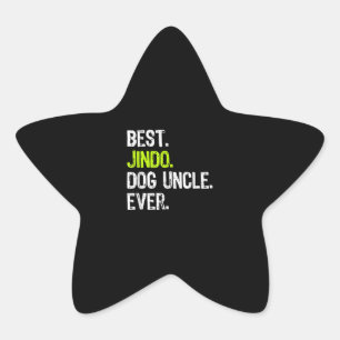 Best Jindo Dog Uncle Ever   Gift For Uncle Star Sticker