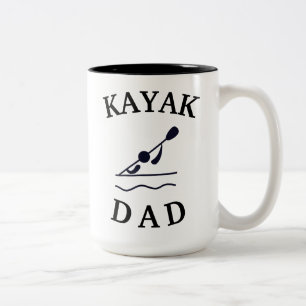 Best "KAYAK DAD" Ever!  Father's Day Two-Tone Coffee Mug