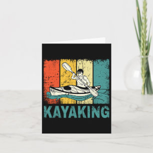 Best Kayaking Art For Men Women Kayaking Fishing K Card