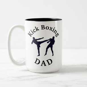 Best "Kick Boxing DAD" Ever! Father's Day Two-Tone Coffee Mug