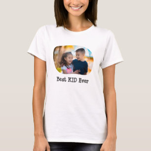 Best KID Ever upload your horizontal family photo T-Shirt