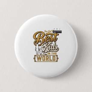 Best Kids in the World Vintage Family Typography D 6 Cm Round Badge