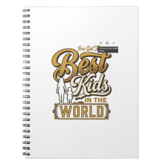 Best Kids in the World Vintage Family Typography D Notebook