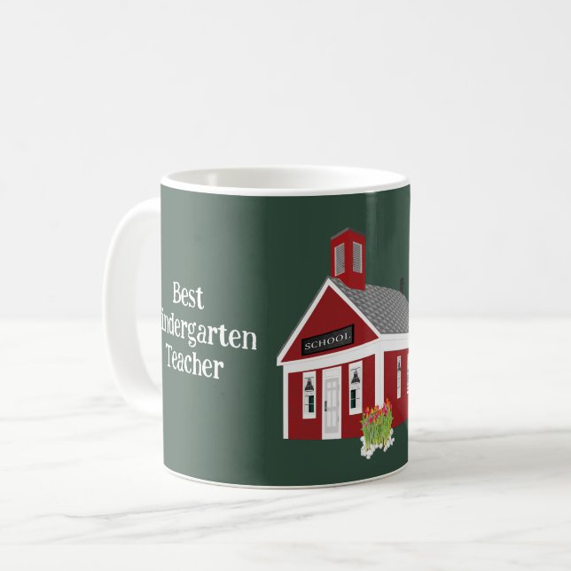 Best Kindergarten Teacher School Coffee Cup Mug (Front Left)