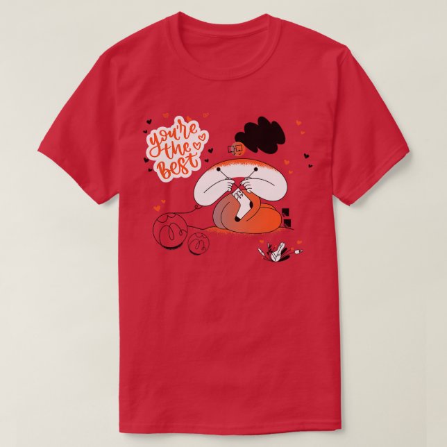best knitting mum ever 146  T-Shirt (Design Front)