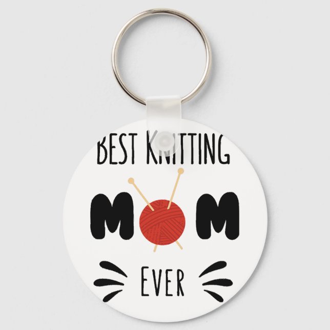 Best Knitting Mum Ever Key Ring (Front)