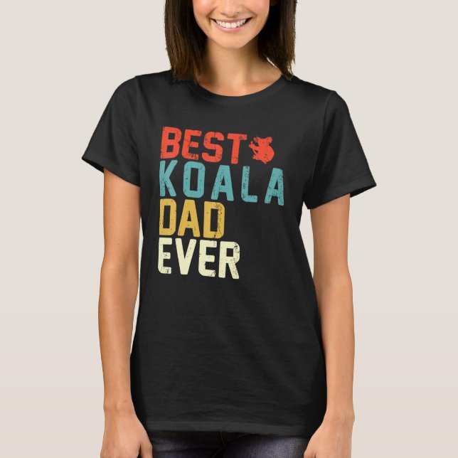 Best Koala Dad Ever  Retro Vintage T-Shirt (Front)