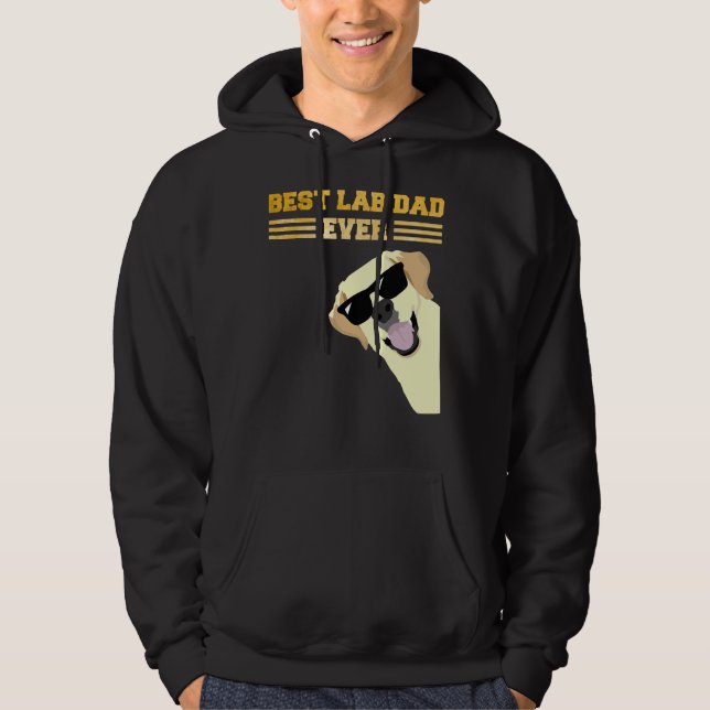 Best Lab Dad Ever Labrador Golden Retriever Hoodie (Front)