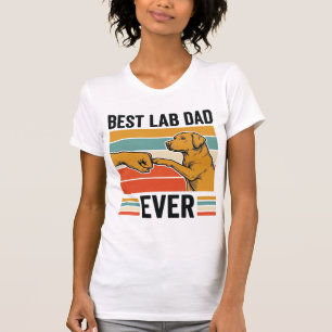 Best Lab Dad Ever Labrador Vintage T-Shirt Design_