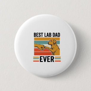 Best Lab Dad Ever Labrador Vintage T-Shirt Design_ 6 Cm Round Badge