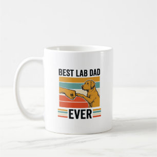 Best Lab Dad Ever Labrador Vintage T-Shirt Design_ Coffee Mug