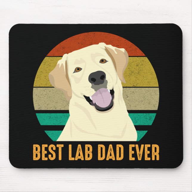 Best Lab Dad Ever Mouse Mat (Front)