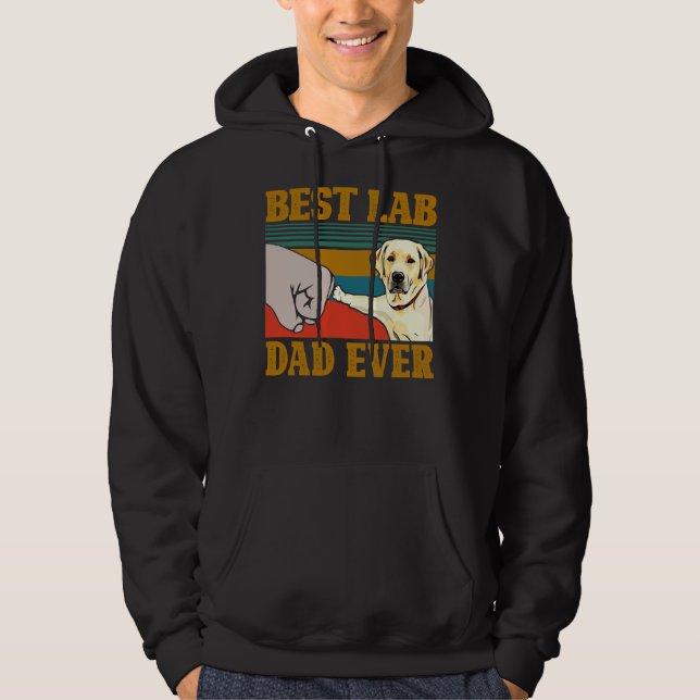 Best Lab Dad Ever Yellow Labrador Retriever Bump F Hoodie (Front)