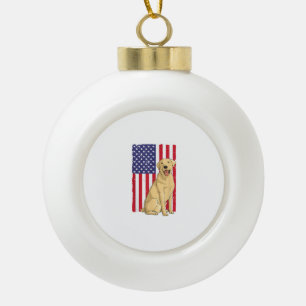 Best Labrador For Men Women Yellow Lab Dog Retriev Ceramic Ball Christmas Ornament