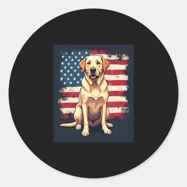 Best Labrador For Men Women Yellow Lab Dog Retriev Classic Round Sticker (Front)