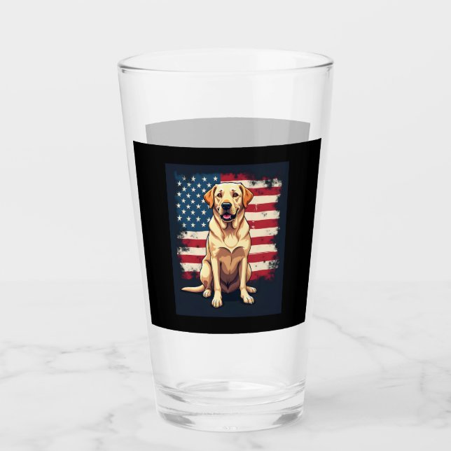 Best Labrador For Men Women Yellow Lab Dog Retriev Glass (Front)