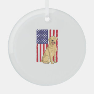 Best Labrador For Men Women Yellow Lab Dog Retriev Glass Tree Decoration