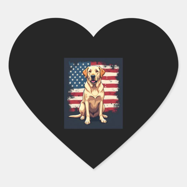 Best Labrador For Men Women Yellow Lab Dog Retriev Heart Sticker (Front)