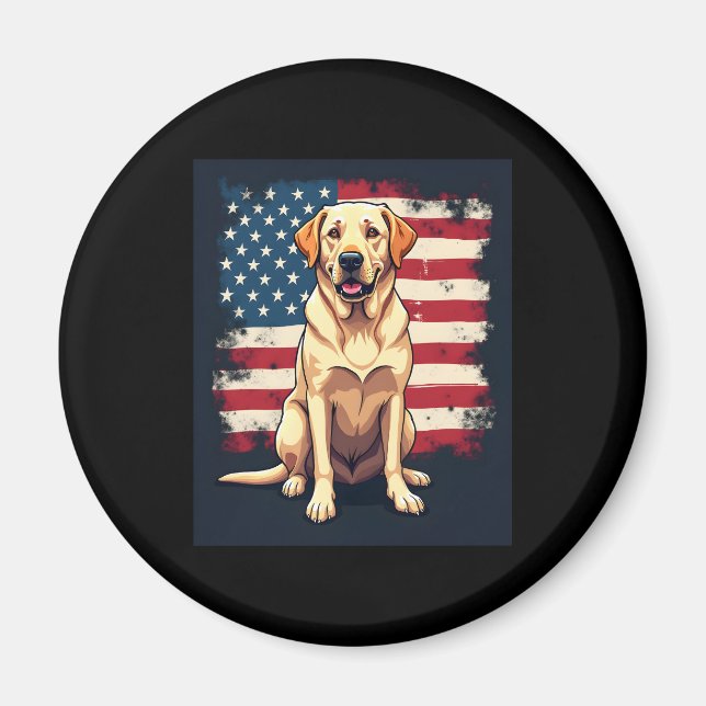 Best Labrador For Men Women Yellow Lab Dog Retriev Magnet (Front)