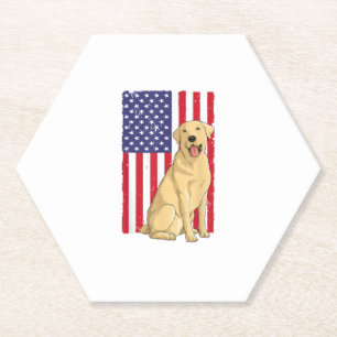 Best Labrador For Men Women Yellow Lab Dog Retriev Paper Coaster