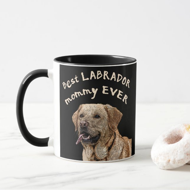 Best Labrador mummy ever Mug (With Donut)