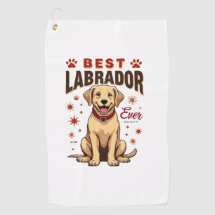 Best Labrador Parent Ever Vintage Labrador Retriev Golf Towel