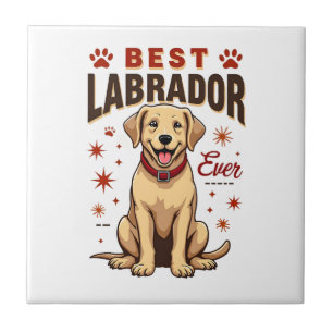 Best Labrador Parent Ever Vintage Labrador Retriev Tile