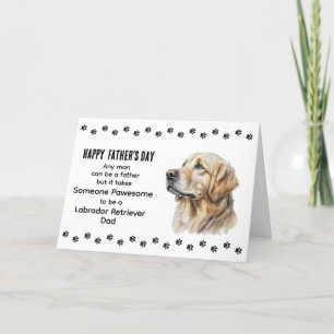 Best Labrador Retriever Dog Dad Father's Day Holiday Card