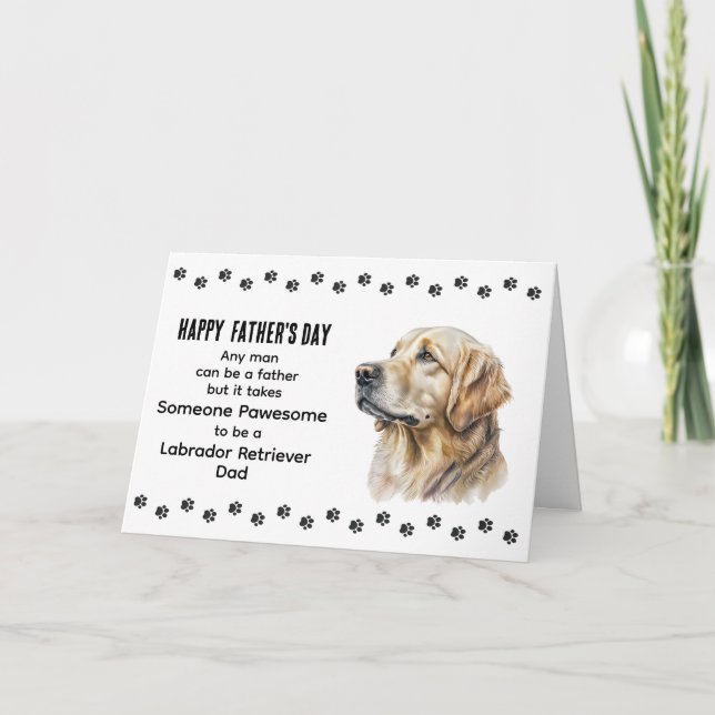 Best Labrador Retriever Dog Dad Father's Day     Holiday Card (Front)