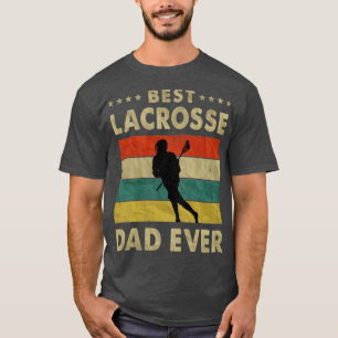 Best Lacrosse Dad Ever Vintage Lacrosse Fathers Da T-Shirt