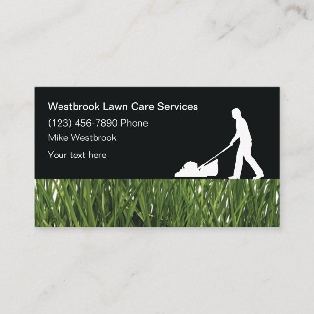 Best Lawn Care Services Business Card (Front)