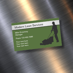 Best Lawn Mowing Service Magnetic Business Card
