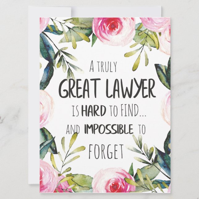 Best lawyer Gift Great Giftidea for Lawyers Quote Card (Front)