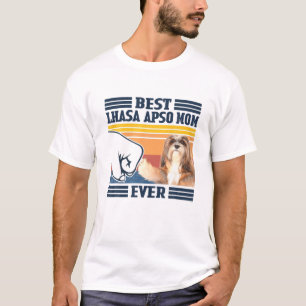 Best Lhasa Apso Mom Ever Vintage Mother Day Christ T-Shirt