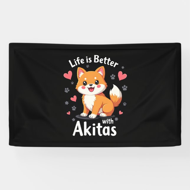 Best life with Akita Tank Top Banner (Horizontal)