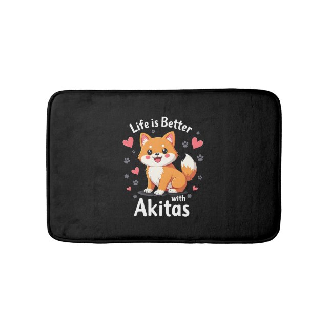 Best life with Akita Tank Top Bath Mat (Front)