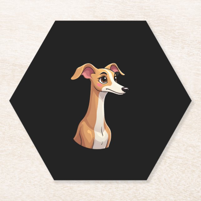 Best life with Arabian Greyhound Long Sleeve T-Shi Paper Coaster (Front)