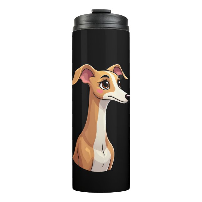 Best life with Arabian Greyhound Long Sleeve T-Shi Thermal Tumbler (Front)