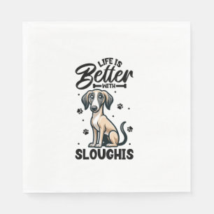 Best life with Arabian Greyhound Napkin