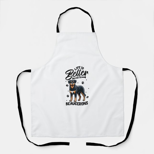 Best life with Beauce Sheepdog  Apron (Front)