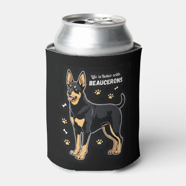 Best life with Beauce Sheepdog Tank Top Can Cooler (Can Front)