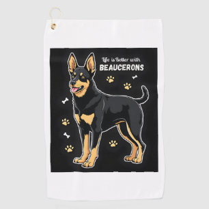 Best life with Beauce Sheepdog Tank Top Golf Towel