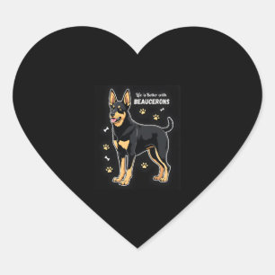 Best life with Beauce Sheepdog Tank Top Heart Sticker