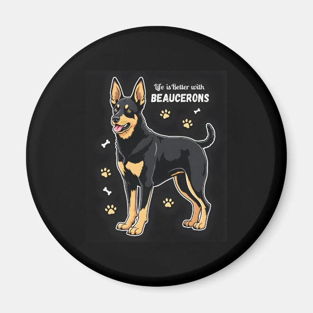 Best life with Beauce Sheepdog Tank Top Magnet (Front)