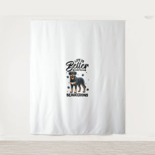 Best life with Beauce Sheepdog Tapestry
